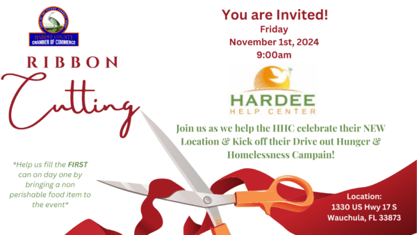Hardee Help Center Ribbon Cutting Invitation