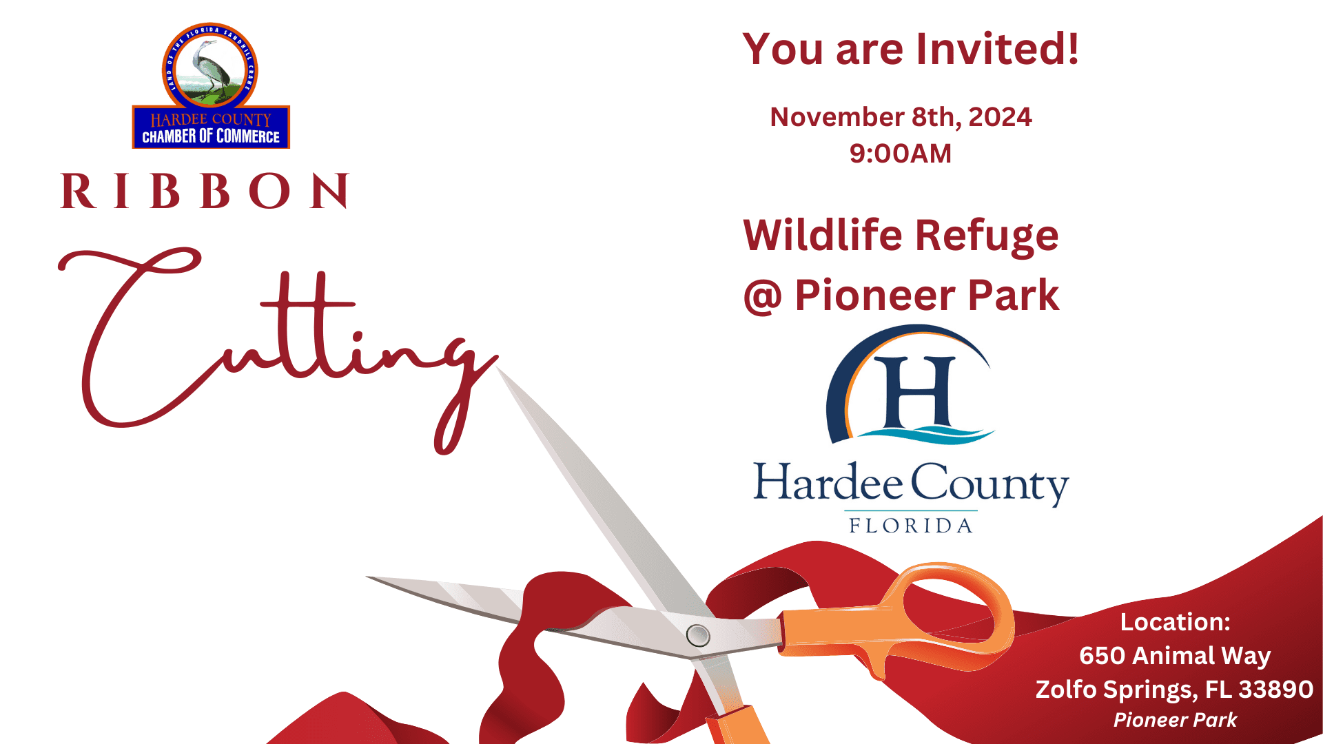 Wildlife Refuge Ribbon Cutting Hardee County Board of County