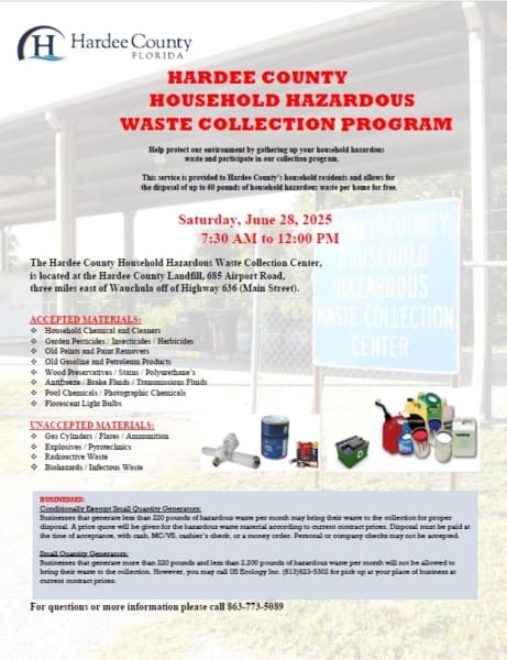 Household Hazardous Waste Collection June 28, 2025